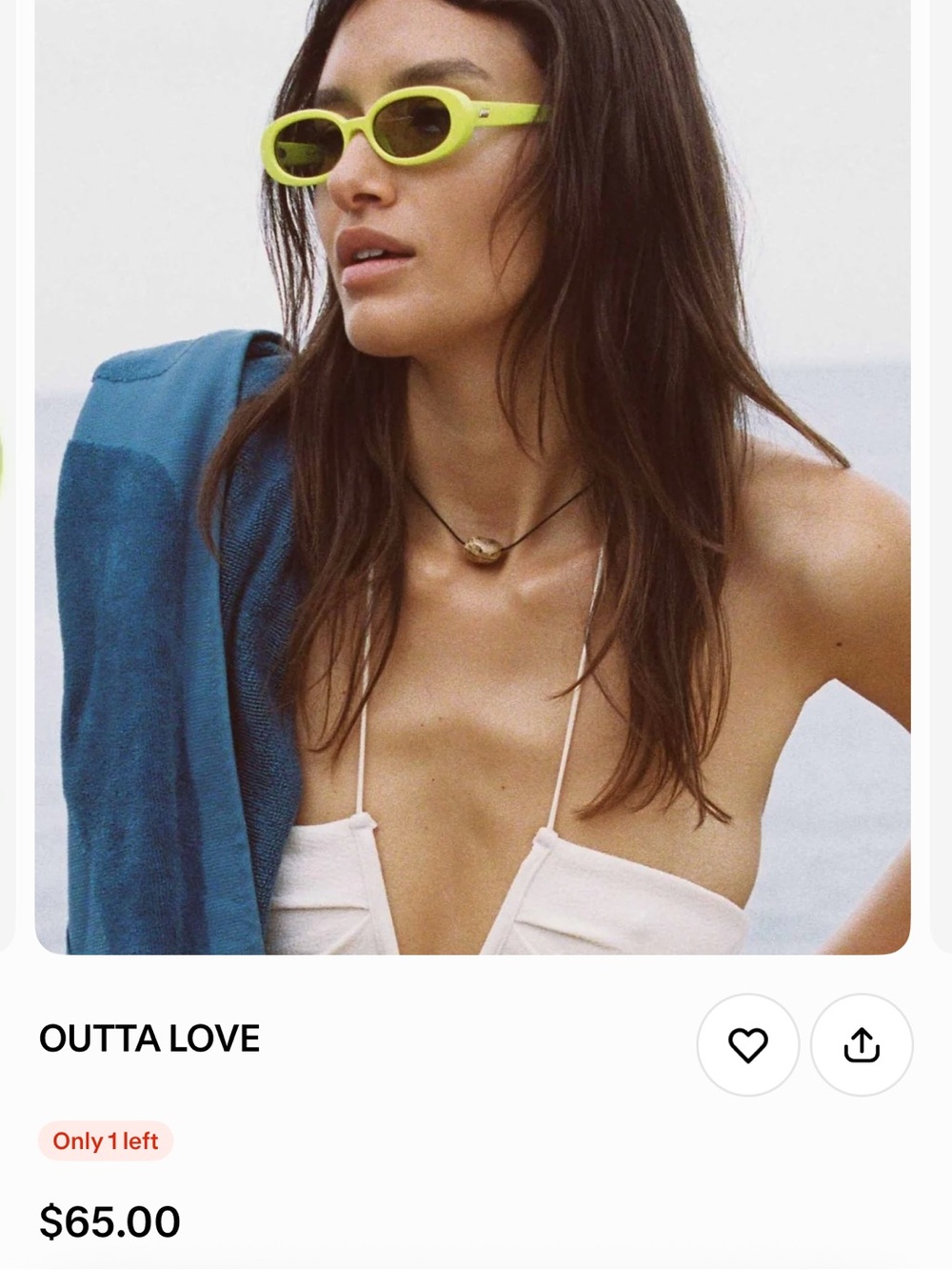 Outta Love Neon Oval Sunglasses